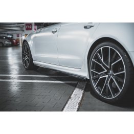 Накладки сплиттеры на пороги на Audi RS6 C7